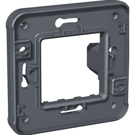 EUROHM OXXO SUPPORT PLAQUE 1 POSTE COMPOSABLE ENCASTRÉ ANTHRACITE IP66 - 60887