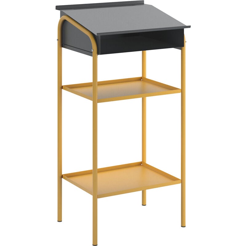 Certeo - eurokraft basic, Pupitre d'atelier fixe, avec 2 tablettes fixes