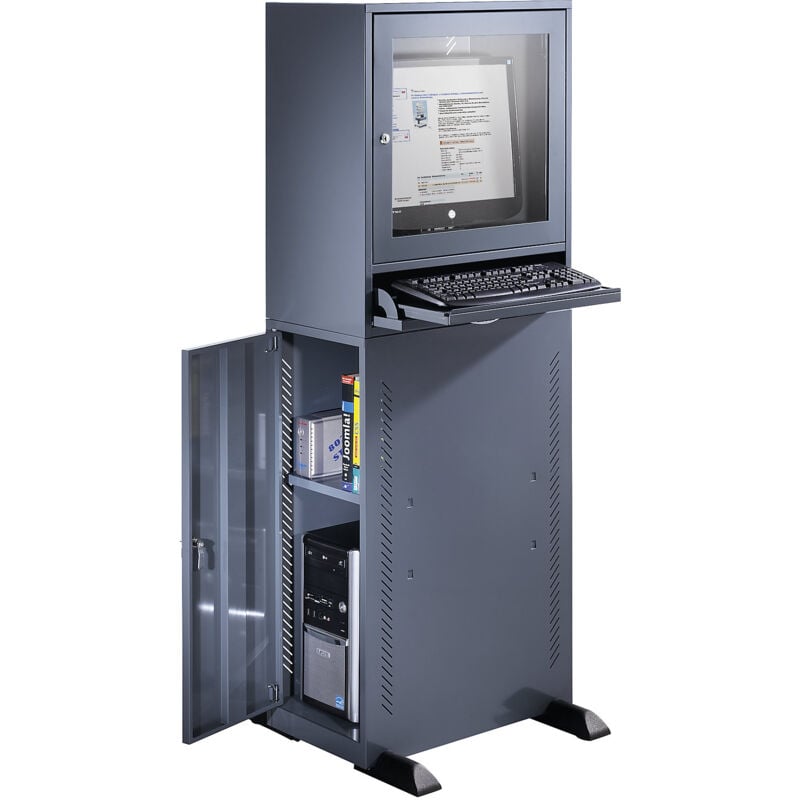 Eurokraftbasic - eurokraft basic, Armoire pour ordinateur, modèle standard,