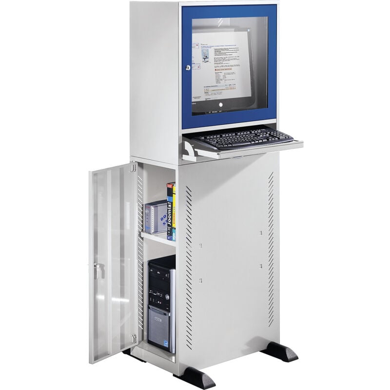 Eurokraftbasic - eurokraft basic, Armoire pour ordinateur, modèle standard,