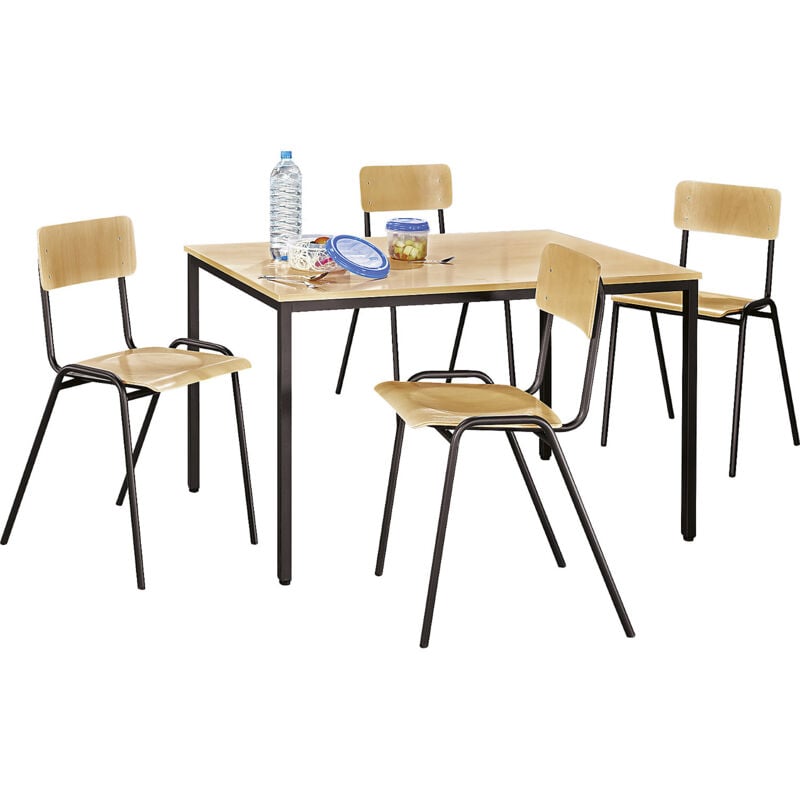 eurokraft basic, Ensemble polyvalent table et chaises, 1 table