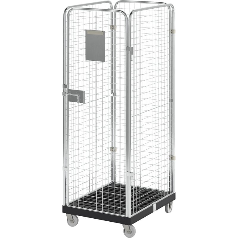 eurokraft basic, Roll-conteneur à panneaux grillagés, 4 côtés,