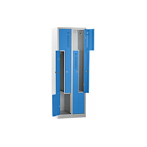 eurokraft basic  Armadietto a Z Amsterdam  2 scomparti  grigio