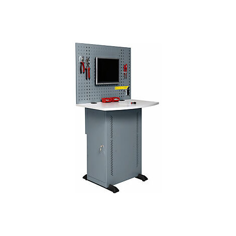 eurokraft basic  Armadio per computer  con piano di lavoro e
