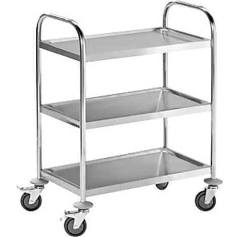eurokraft basic  Carrello di servizio in acciaio inox  3