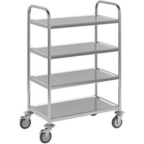 eurokraft basic  Carrello di servizio in acciaio inox  4