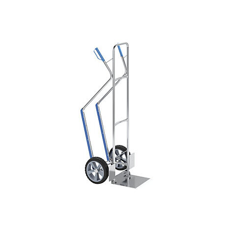 eurokraft basic Carrello per sacchi in alluminio piano di