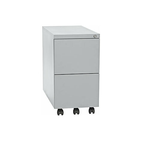 eurokraft basic  Cassettiera con rotelle  acciaio  2 cassetti