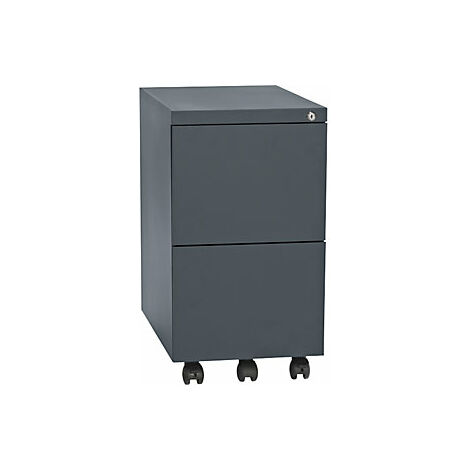 eurokraft basic  Cassettiera con rotelle  acciaio  2 cassetti