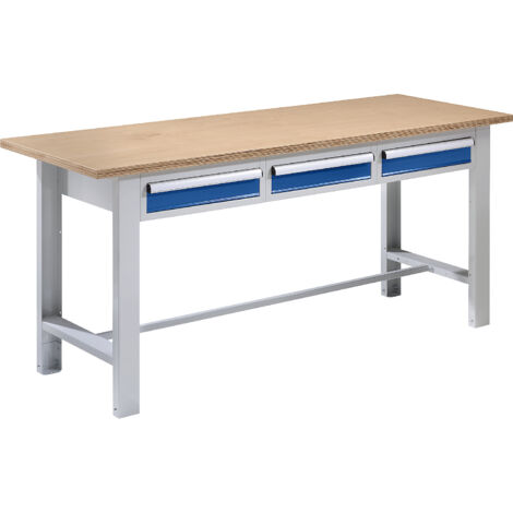 eurokraft basic, Établi modulaire, largeur plateau 1850 mm, 3