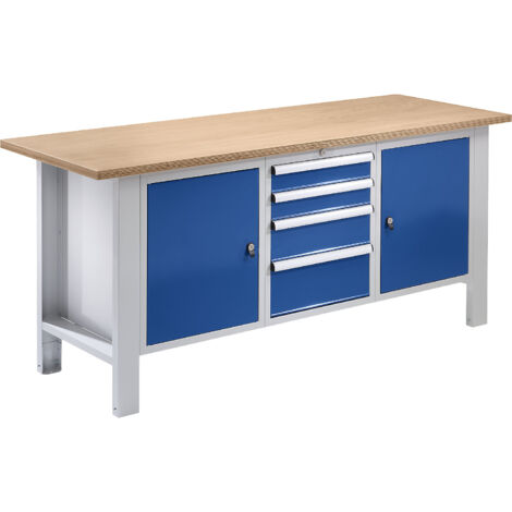 eurokraft basic, Établi modulaire, largeur plateau 1850 mm, 4