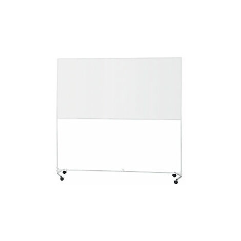eurokraft basic  Lavagna bianca con telaio con rotelle  acciaio