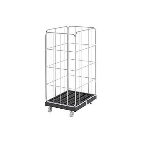 eurokraft basic  Rollcontainer con sponde laterali  4 lati