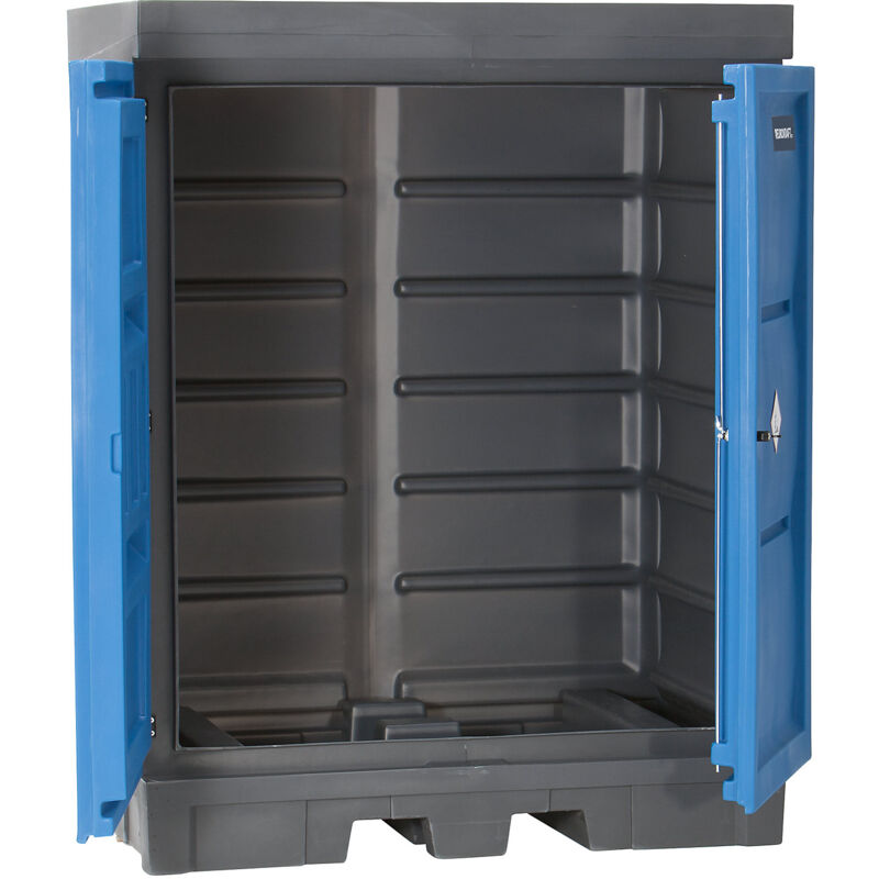 Eurokraft pro, Dépôt pour produits dangereux en pe avec portes,