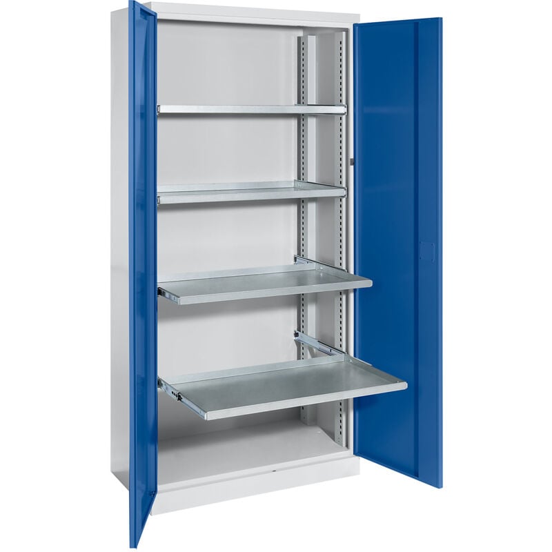 Eurokraft pro, Armoire d'atelier, largeur 950 mm, 4 tablettes