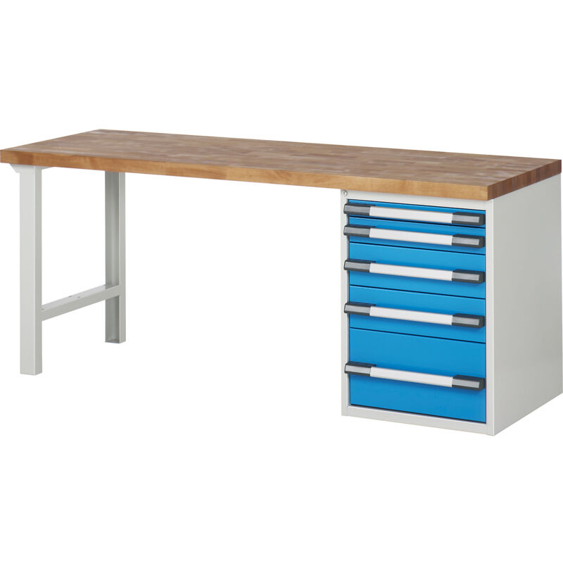 Eurokraftpro - eurokraft pro Établi système modulaire Série 7000 5 tiroirs