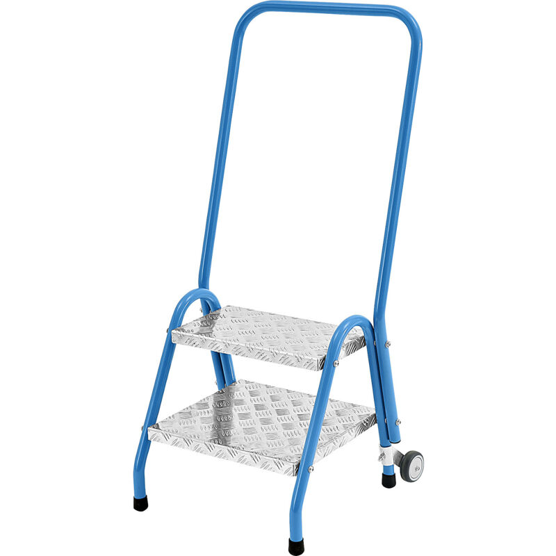 Eurokraftpro - eurokraft pro, Escabeau en tôle d'acier, avec main courante et