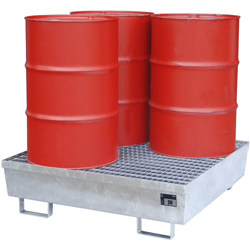 Bauer - eurokraft pro, Cuve de rétention en acier à bords profilés,