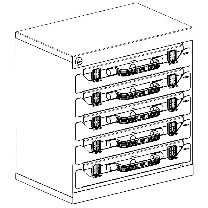 Eurokraft pro, Bloc pour mallettes de rangement, en tôle