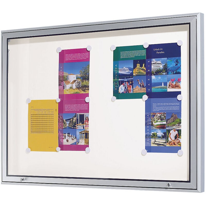 Eurokraftpro - eurokraft pro, Vitrine d'affichage à cadre en aluminium pour