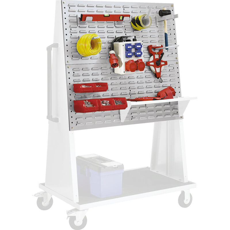 Eurokraft pro, Plaque à bacs en acier pour chariot à outils, l