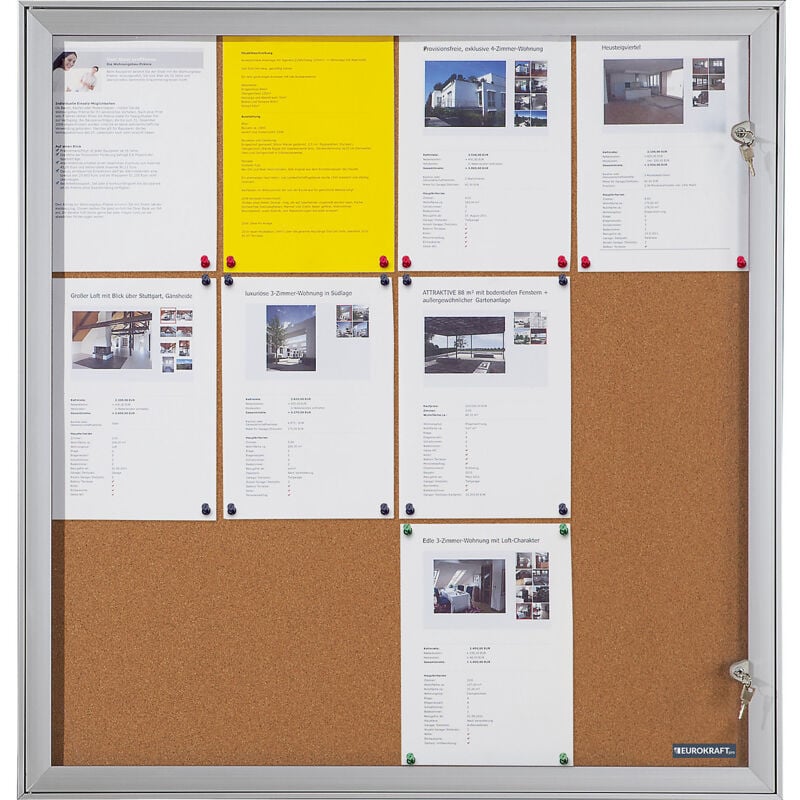 Eurokraftpro - eurokraft pro, Vitrine d'affichage à porte battante, l x h x p