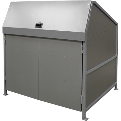 eurokraft pro, Abri pour poubelles, fermé des 4 côtés, avec