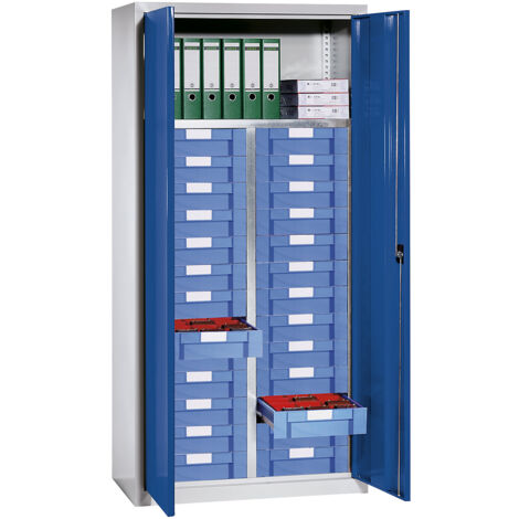 eurokraft pro, Armoire d'atelier et à tiroirs, 1 tablette, 26