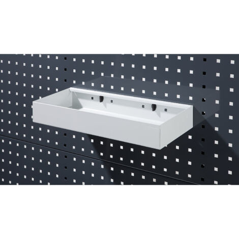 eurokraft pro, Bac de rangement en tôle d'acier, gris clair, l