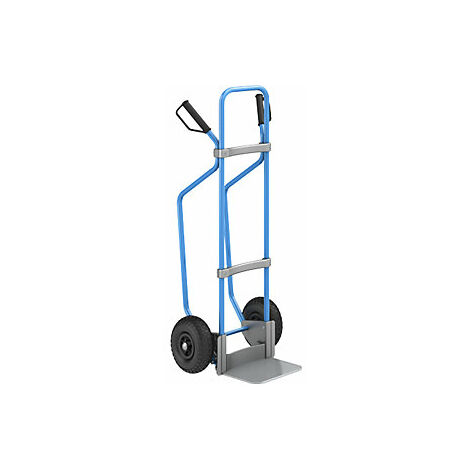 eurokraft pro  Carrello per sacchi con pattini  blu  piano di