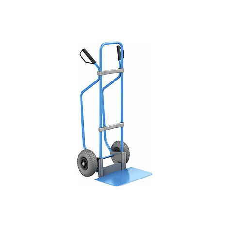 eurokraft pro  Carrello per sacchi con pattini  blu  piano di