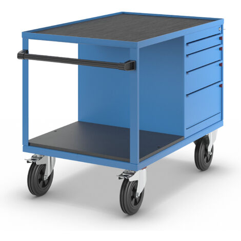 Chariot à Plateaux Pro | 2 Plateaux + 4 Roulettes Pivotantes | Charge 40 Kg – Pour Restauration, Entreprise