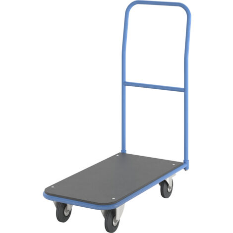 eurokraft pro, Chariot plate-forme, plateau en MDF, avec barre