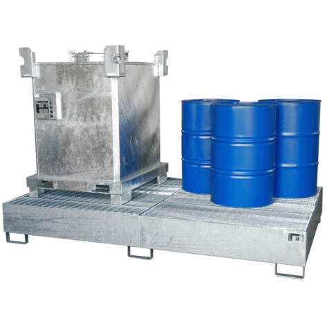 eurokraft pro, Cuve de rétention en acier pour cubitainers IBC /