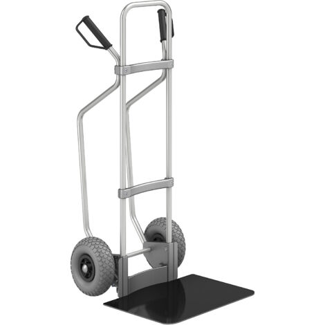 eurokraft pro, Diable en aluminium avec semelles, l x p bavette