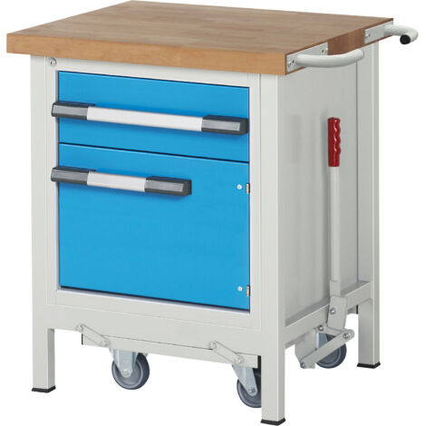 eurokraft pro, Établi mobile à châssis escamotable, sur