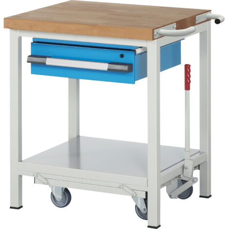 eurokraft pro, Établi mobile à châssis escamotable, sur
