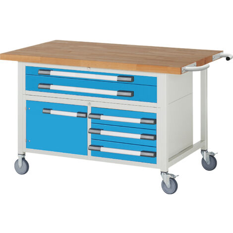 eurokraft pro, Établi mobile série 8000, sur piétement, 5