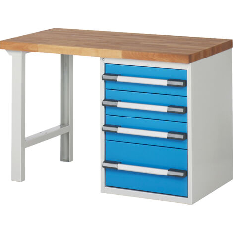 eurokraft pro, Établi, système modulaire Série 7000, 4 tiroirs