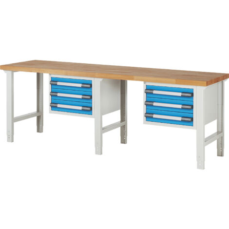 eurokraft pro, Établi, système modulaire Série 7000, 6 tiroirs