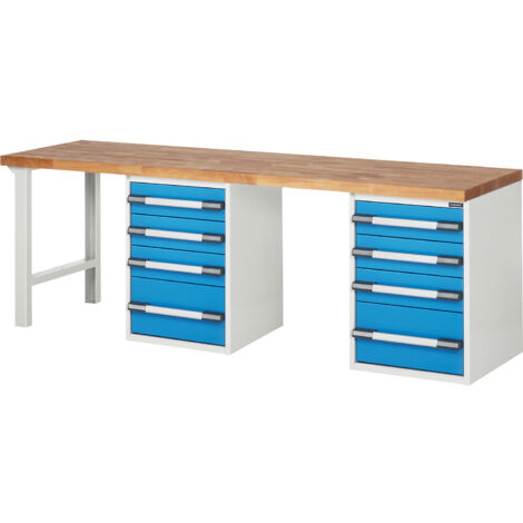 eurokraft pro, Établi, système modulaire Série 7000, 8 tiroirs