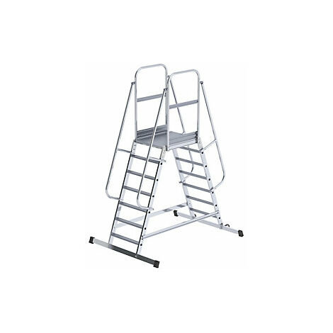 eurokraft pro  Scala a palchetto in alluminio  con salita da