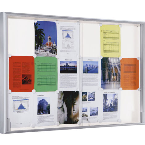 eurokraft pro, Vitrine d'affichage avec cadre alu et portes