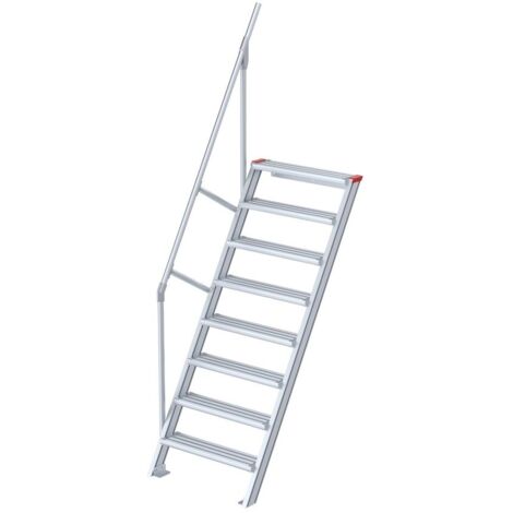 Euroline 510 Treppe 60° 1000mm Stufenbreite 8 Stufen Alu gerieft