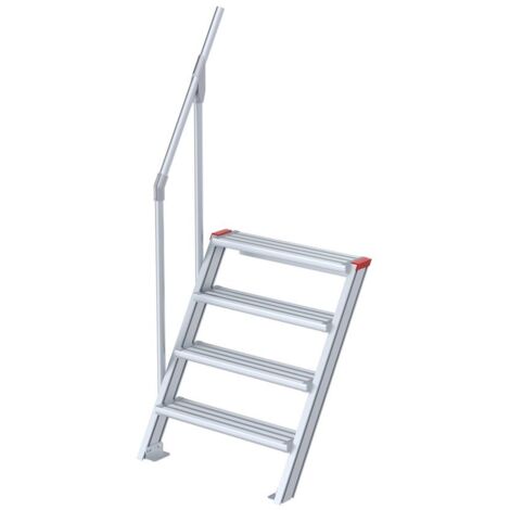 Euroline 510 Treppe 60° 600mm Stufenbreite 4 Stufen Alu gerieft