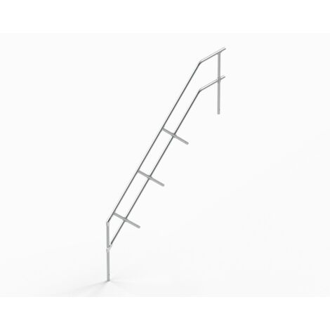 Euroline 511 Treppengeländer für 511 Podesttreppe 45°, 9 Stufen