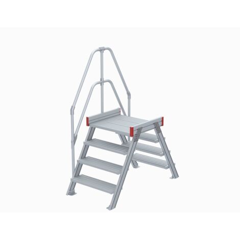 Euroline 512 Überstieg 60° 800mm Stufenbreite 2x4 Stufen Alu gerieft