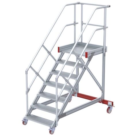 Euroline 513 Wartungsbühne 45° 1000mm Stufenbreite 7 Stufen Alu gerieft