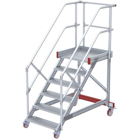 Euroline 513 Wartungsbühne 45° 800mm Stufenbreite 6 Stufen Alu gerieft