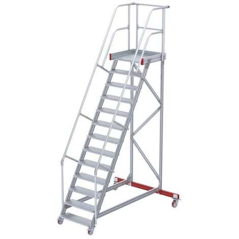 Euroline 513 Wartungsbühne 60° 600mm Stufenbreite 13 Stufen Alu gerieft